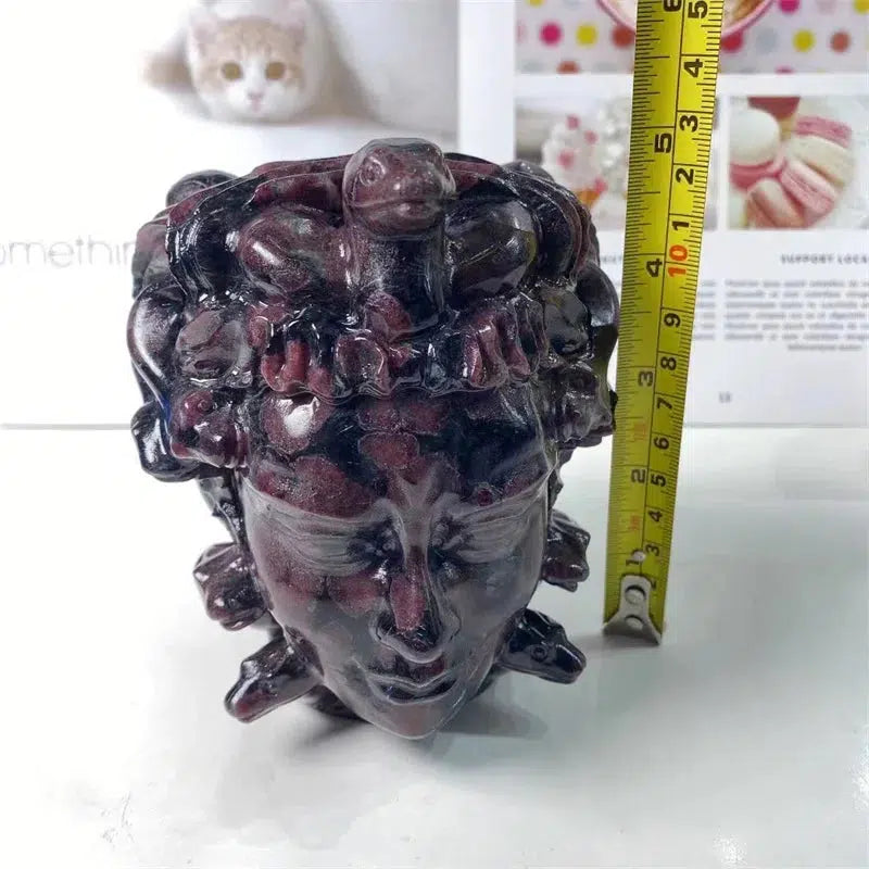 Garnet Carved Medusa Head