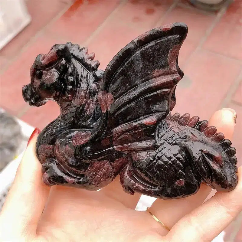 Garnet Dragon Carving