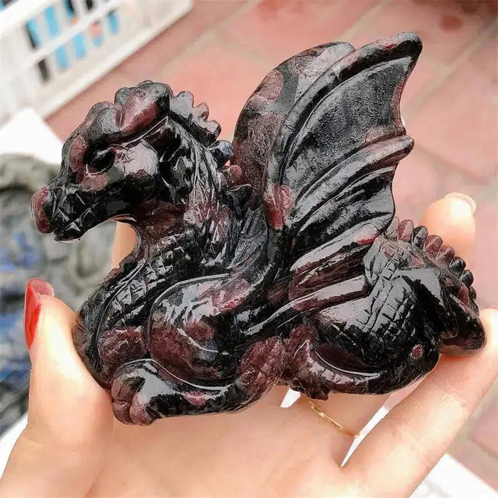 Garnet Dragon Carving