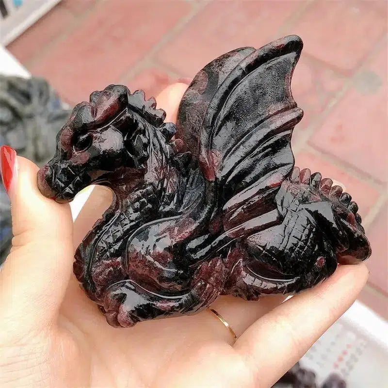 Garnet Dragon Carving