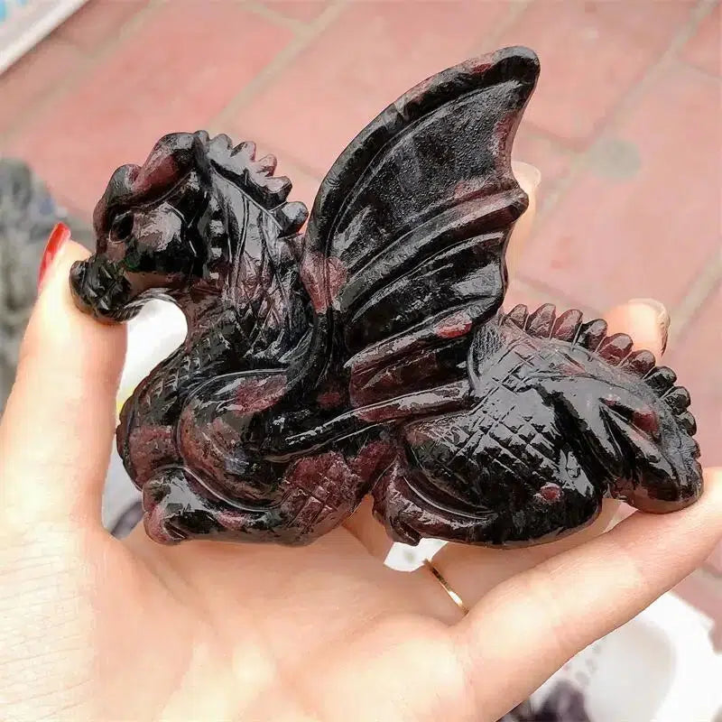 Garnet Dragon Carving