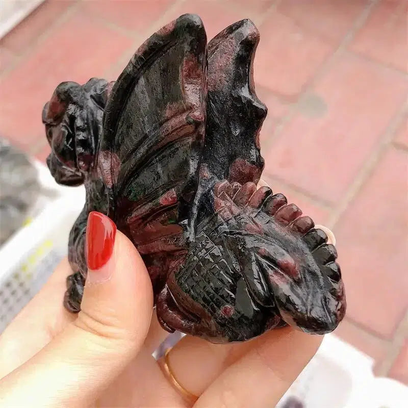 Garnet Dragon Carving