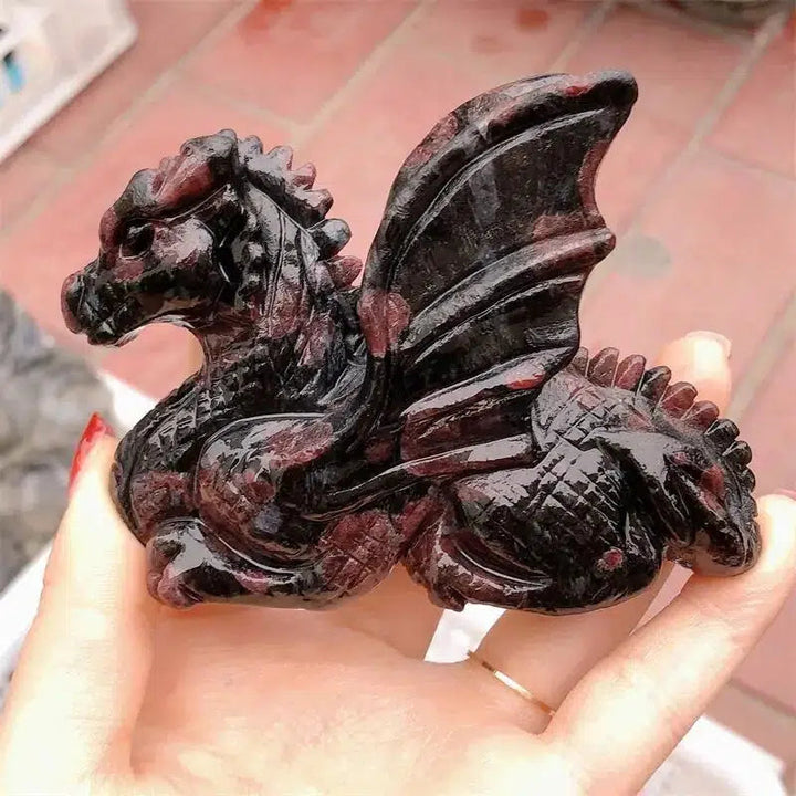 Garnet Dragon Carving