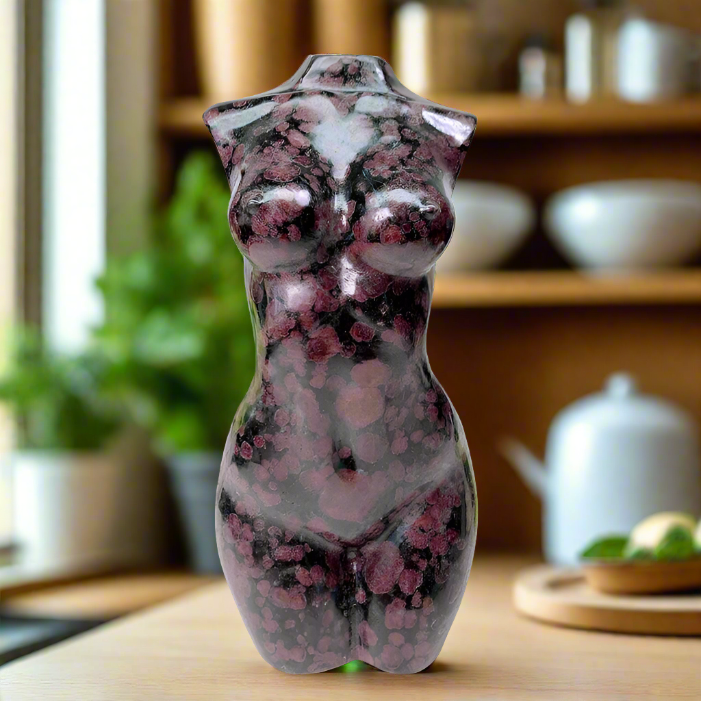 Garnet Female Figure Carving