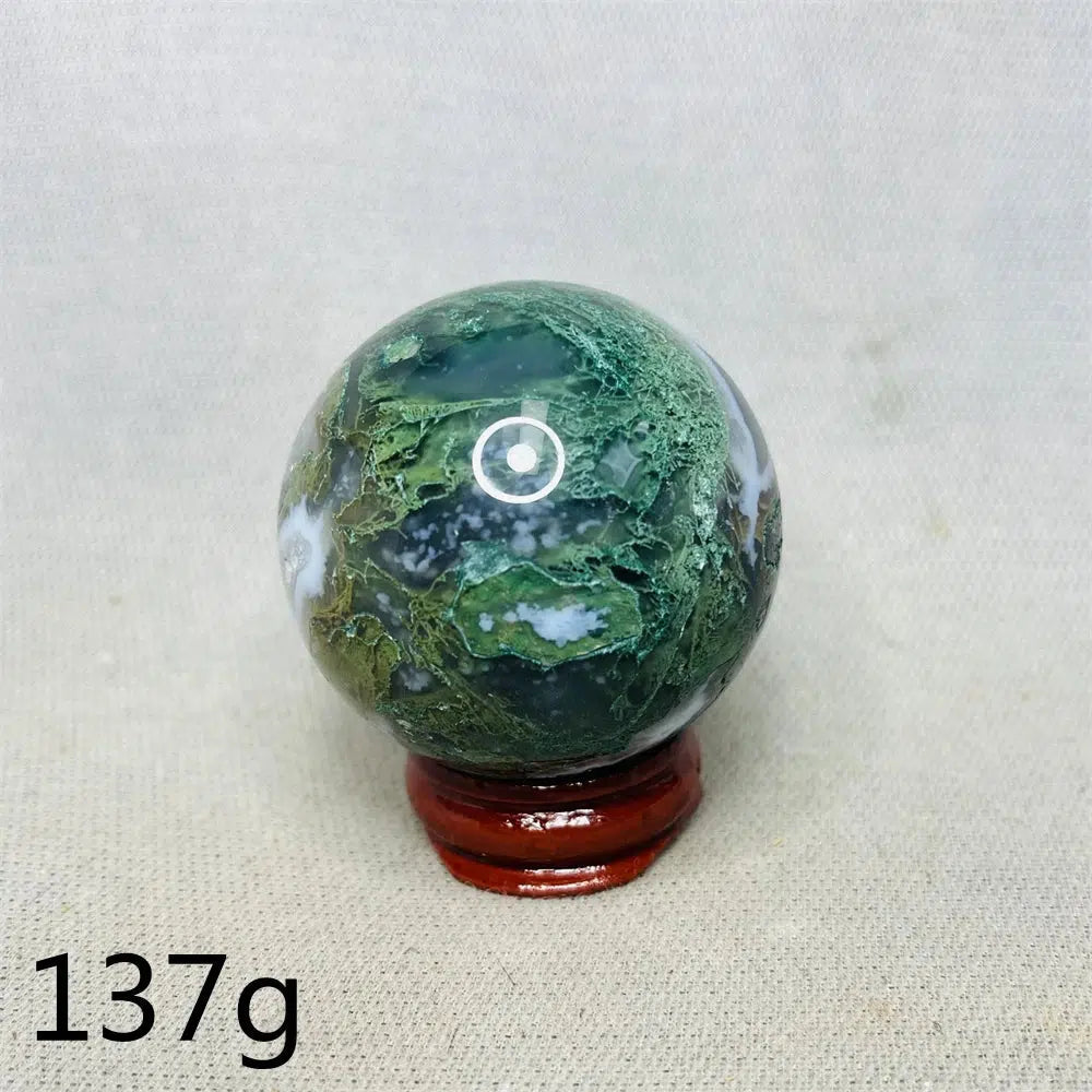 Geode Moss Agate Sphere