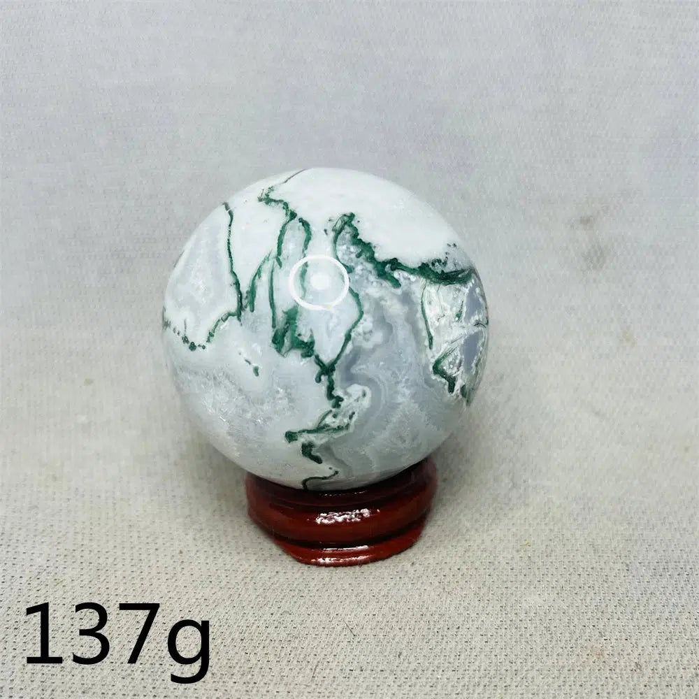 Geode Moss Agate Sphere