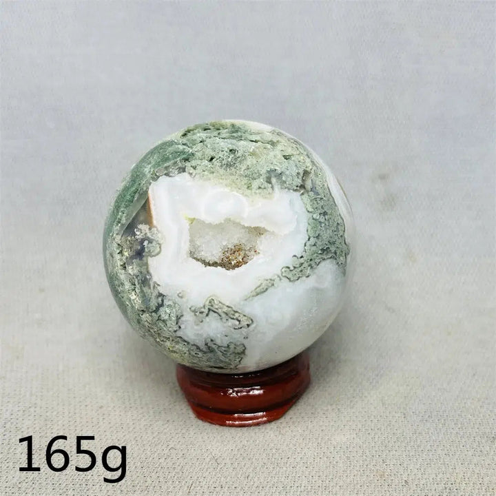 Geode Moss Agate Sphere