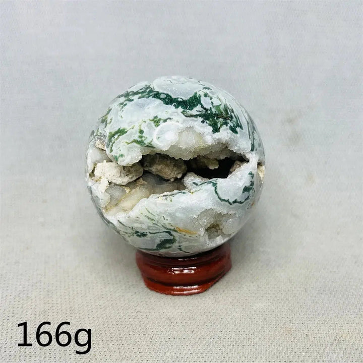 Geode Moss Agate Sphere