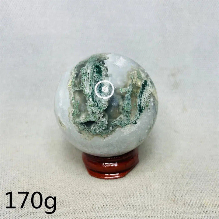 Geode Moss Agate Sphere