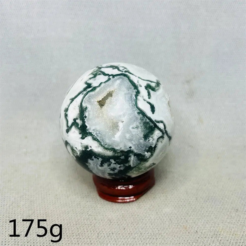 Geode Moss Agate Sphere