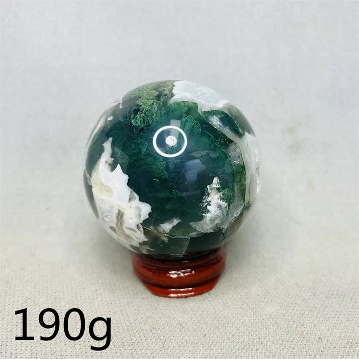 Geode Moss Agate Sphere