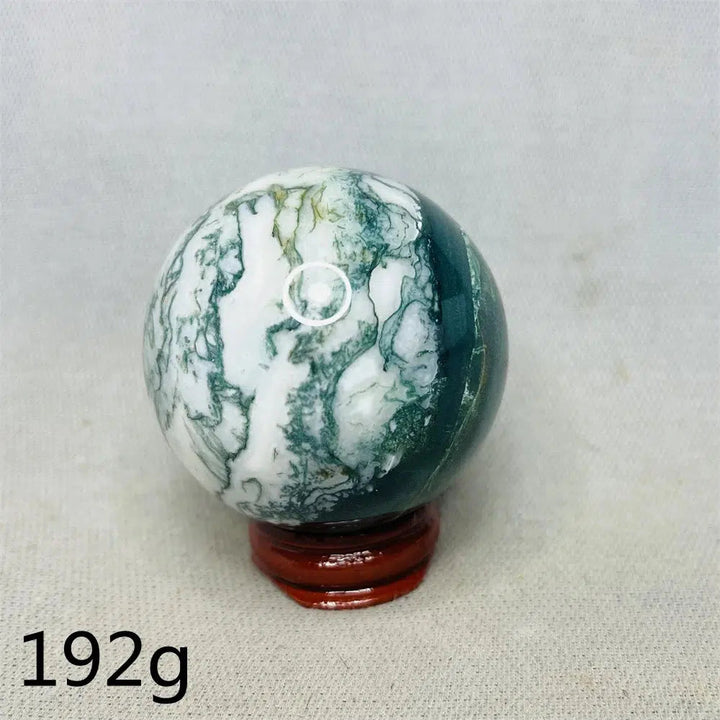 Geode Moss Agate Sphere