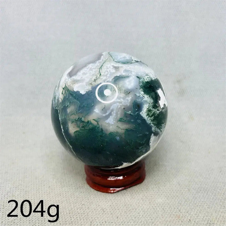 Geode Moss Agate Sphere