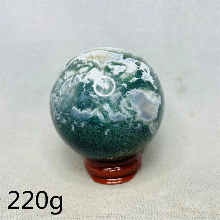 Geode Moss Agate Sphere