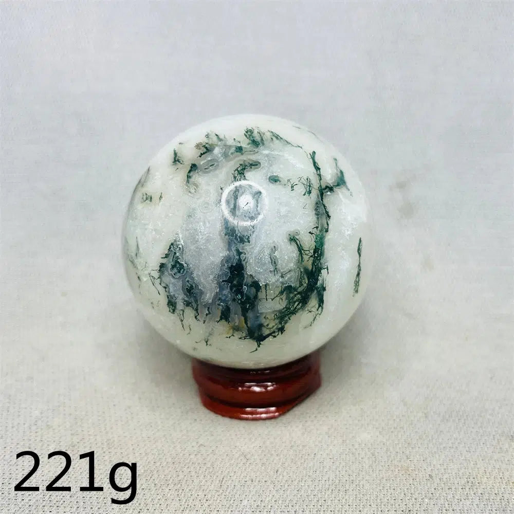 Geode Moss Agate Sphere