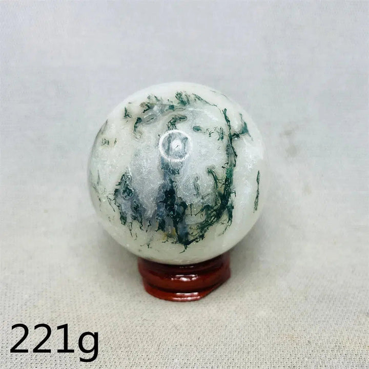 Geode Moss Agate Sphere