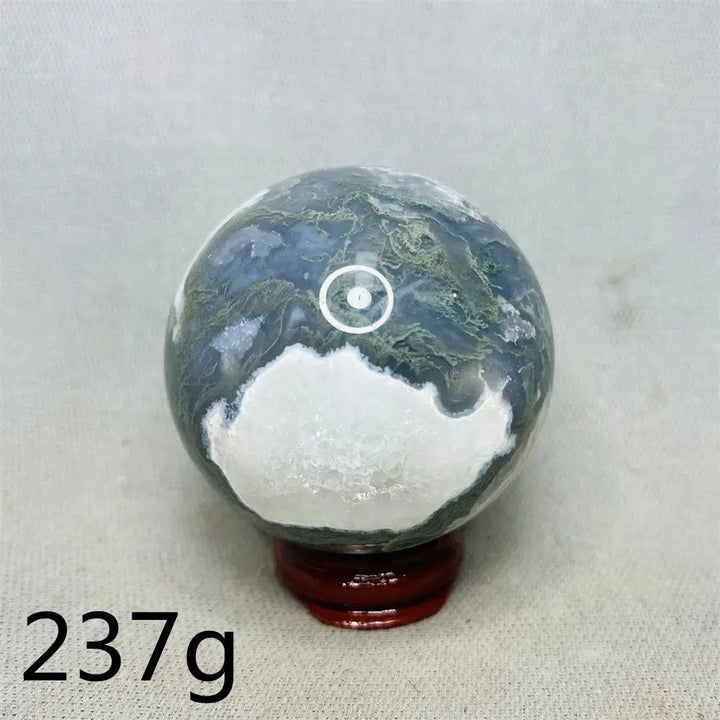 Geode Moss Agate Sphere