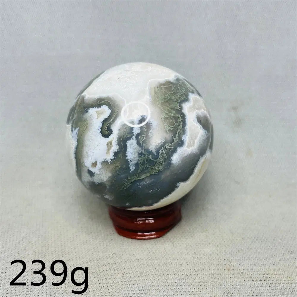 Geode Moss Agate Sphere