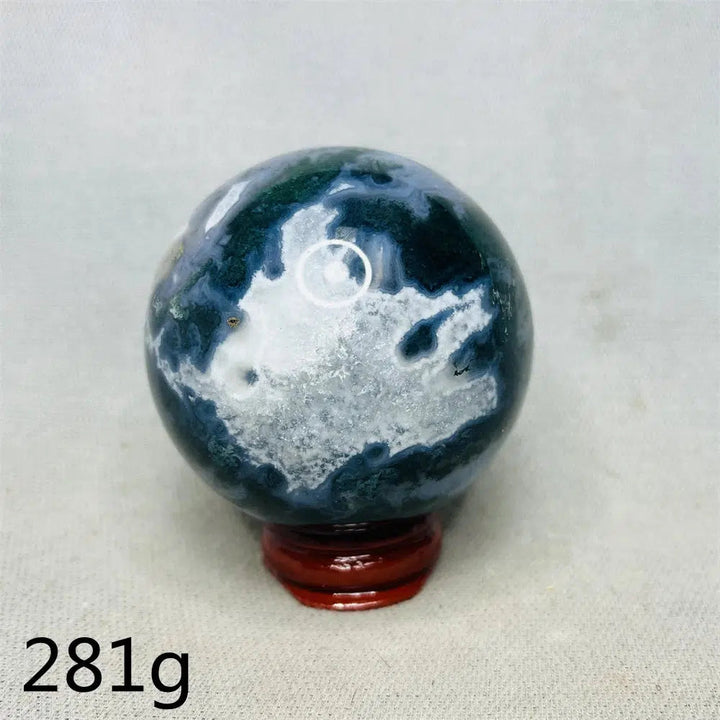 Geode Moss Agate Sphere