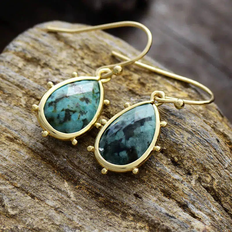 Gold Plated Waterdrop Dangle Earrings