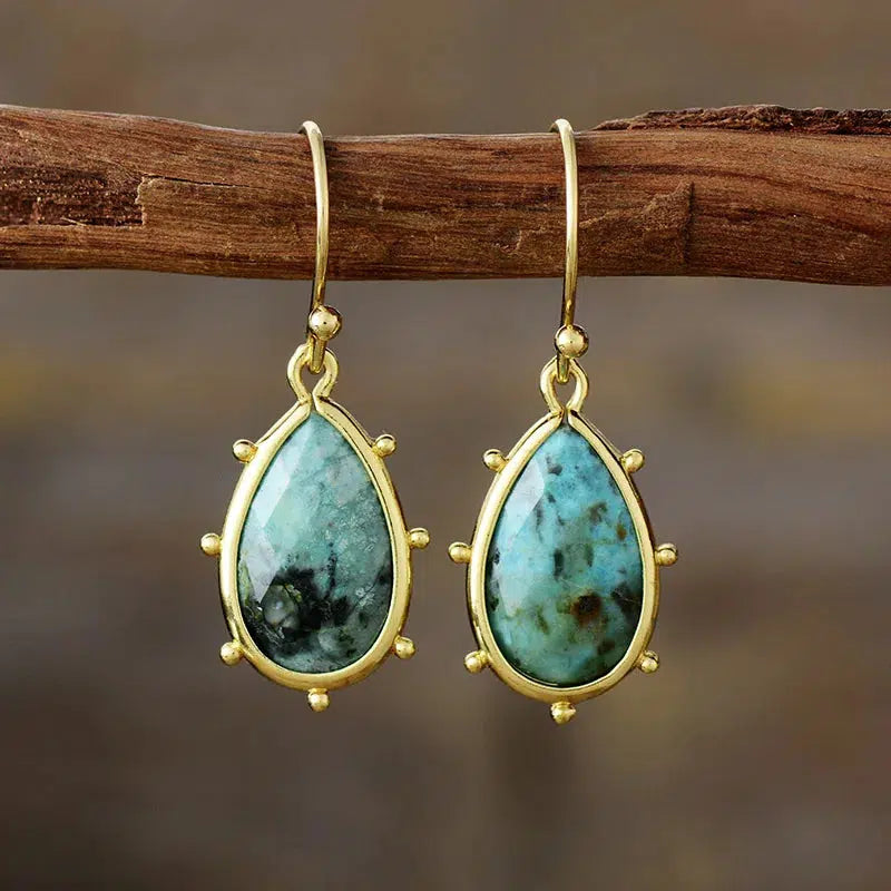 Gold Plated Waterdrop Dangle Earrings