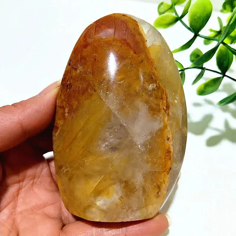 Golden Healer Quartz Freeform Palm Stones