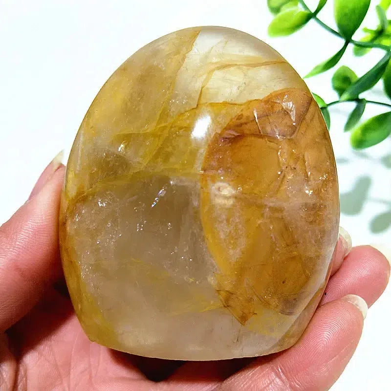 Golden Healer Quartz Freeform Palm Stones