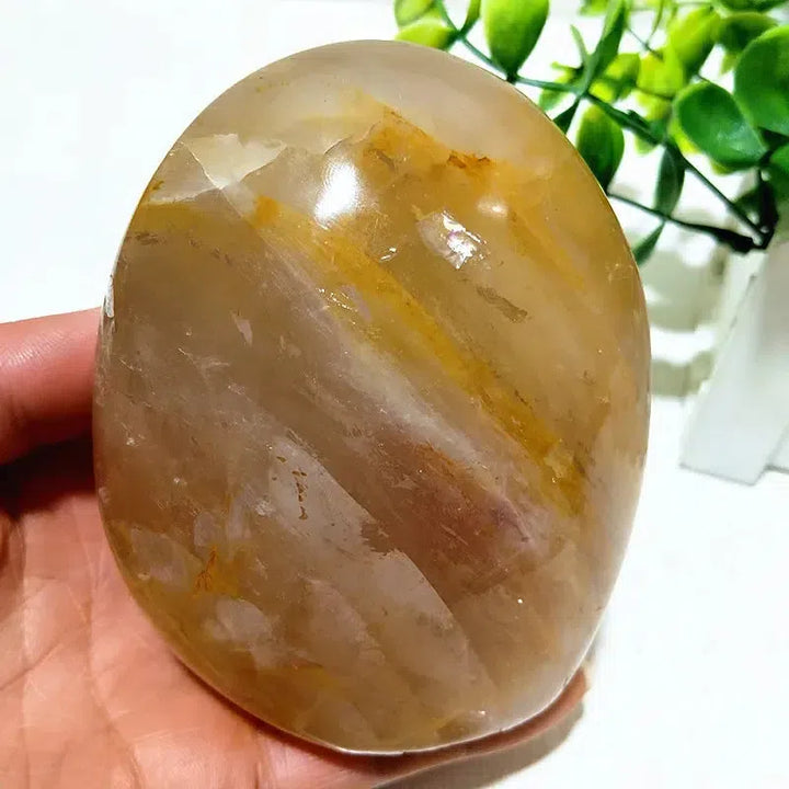 Golden Healer Quartz Freeform Palm Stones