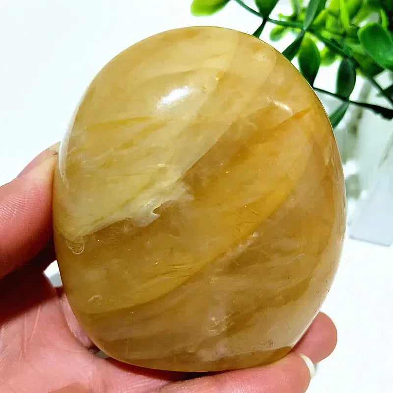 Golden Healer Quartz Freeform Palm Stones