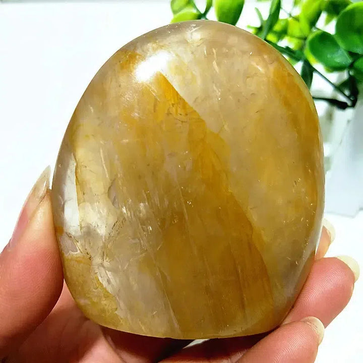 Golden Healer Quartz Freeform Palm Stones