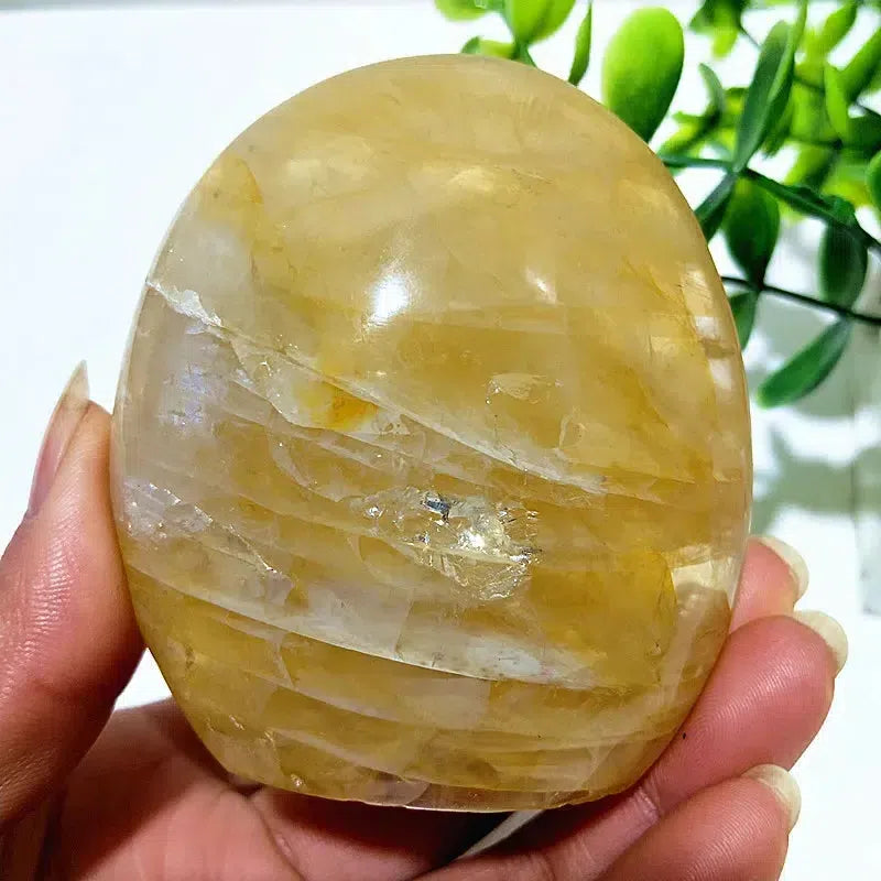 Golden Healer Quartz Freeform Palm Stones