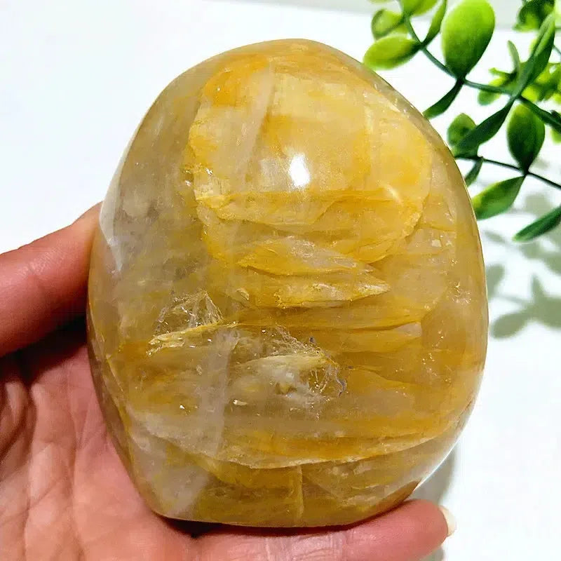 Golden Healer Quartz Freeform Palm Stones