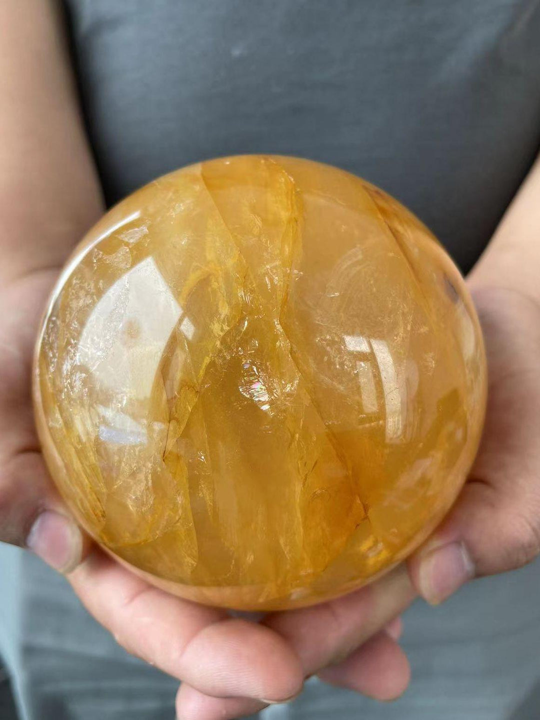 Golden Healer Quartz Sphere