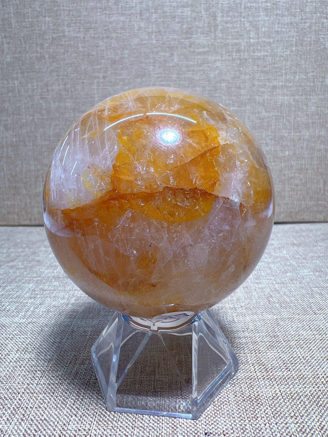 Golden Healer Quartz Sphere