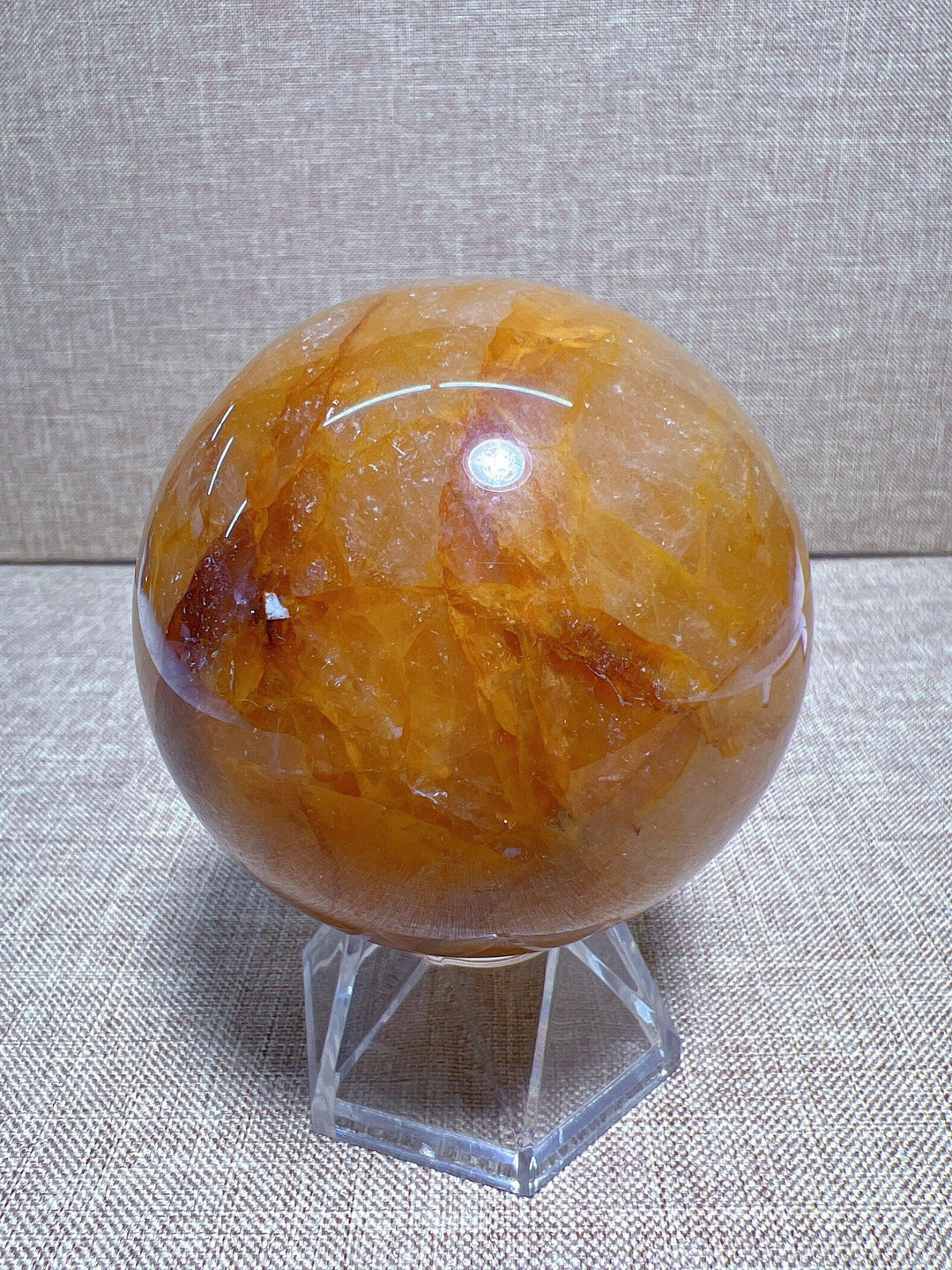 Golden Healer Quartz Sphere