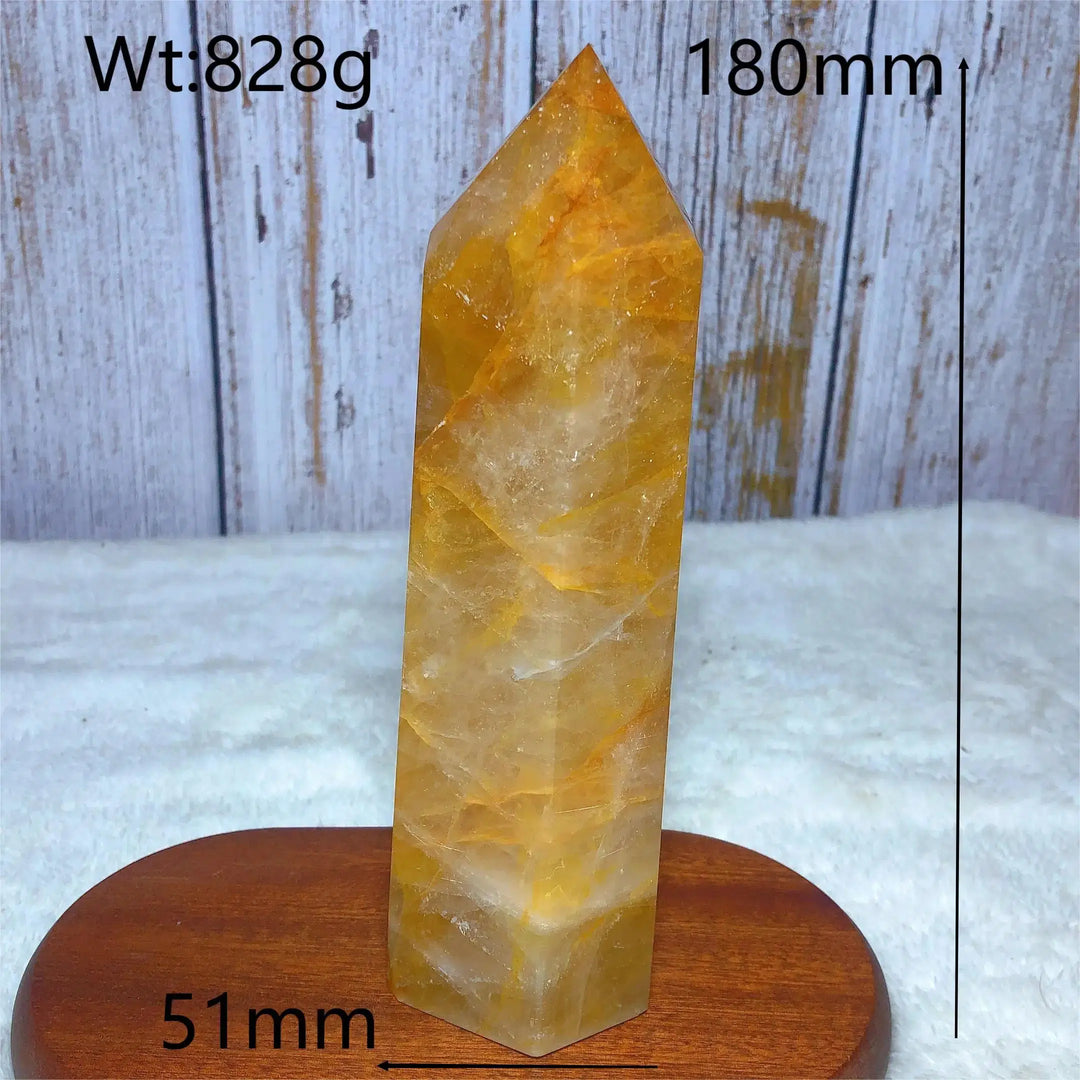 Golden Healer Rainbows Quartz Tower