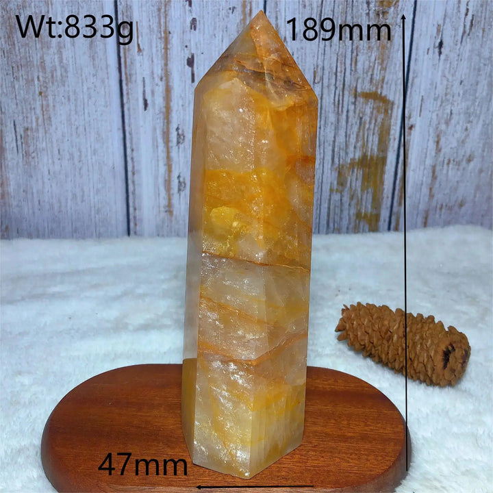 Golden Healer Rainbows Quartz Tower