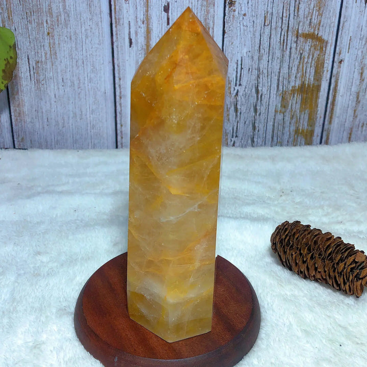 Golden Healer Rainbows Quartz Tower