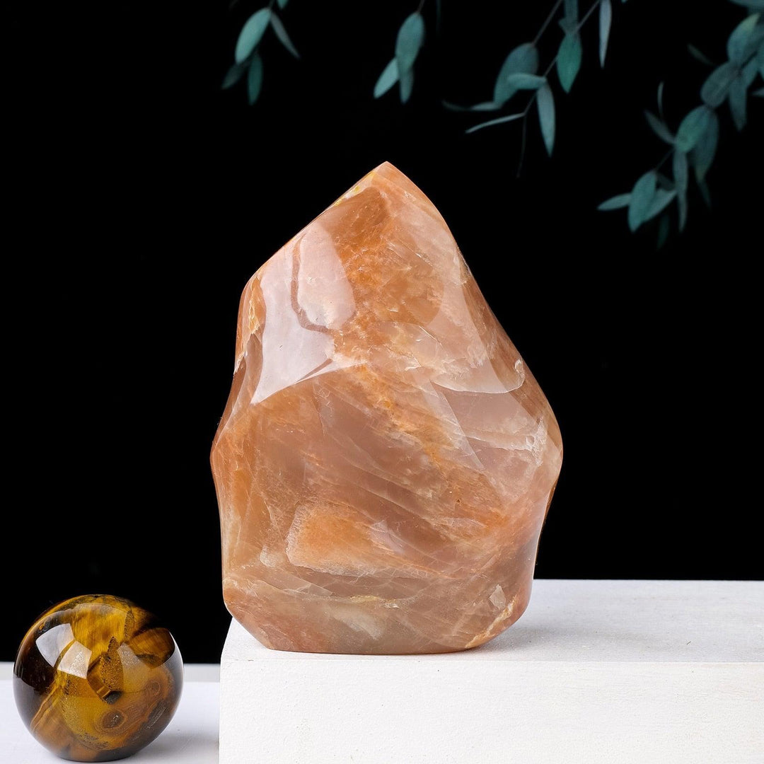 Golden Sunstone Flame Freeform