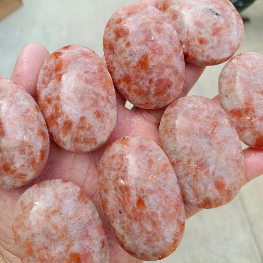 Golden Sunstone Palm Stone