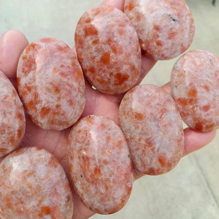 Golden Sunstone Palm Stone