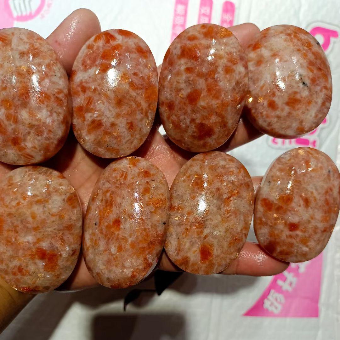 Golden Sunstone Palm Stone