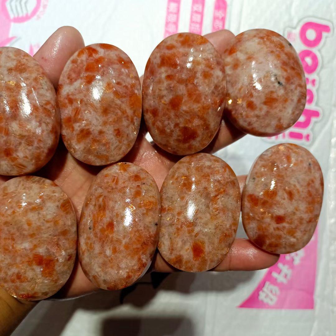 Golden Sunstone Palm Stone