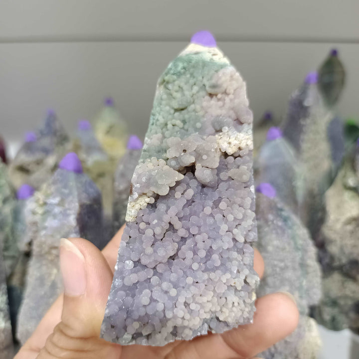 Grape Agate Crystal Tower