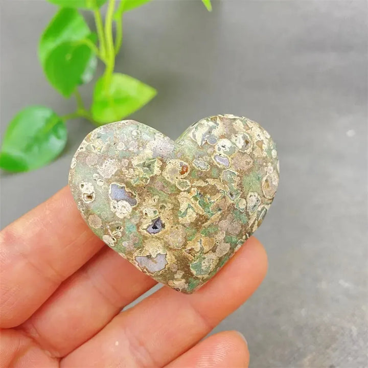 Green Cherry Agate Heart Crystal-Hearts-Ali-Green Cherry Agate-1 57g-Crystal Destiny