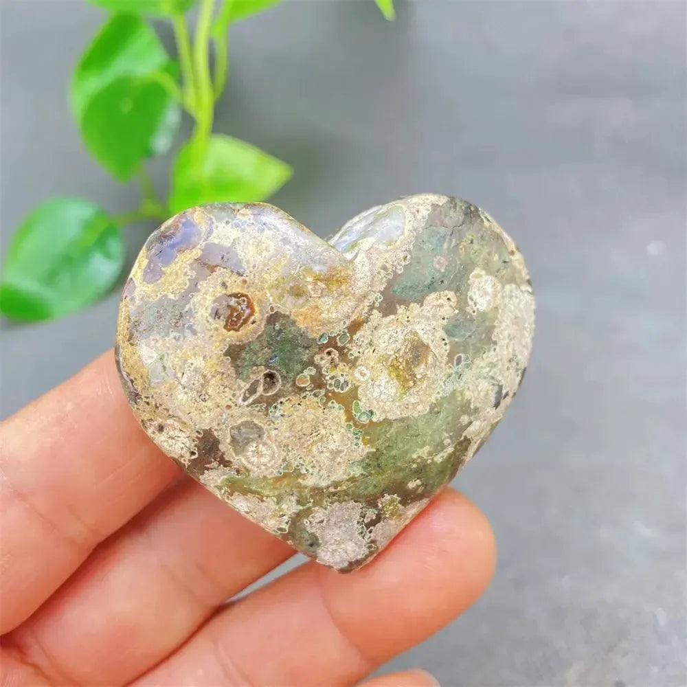 Green Cherry Agate Heart Crystal-Hearts-Ali-Green Cherry Agate-16 65g-Crystal Destiny