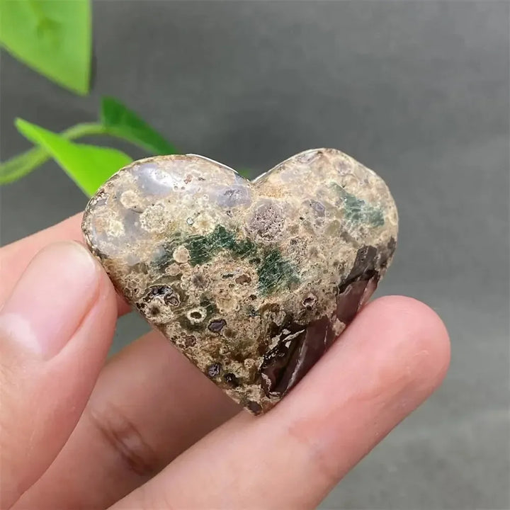 Green Cherry Agate Heart Crystal-Hearts-Ali-Green Cherry Agate-23 37g-Crystal Destiny