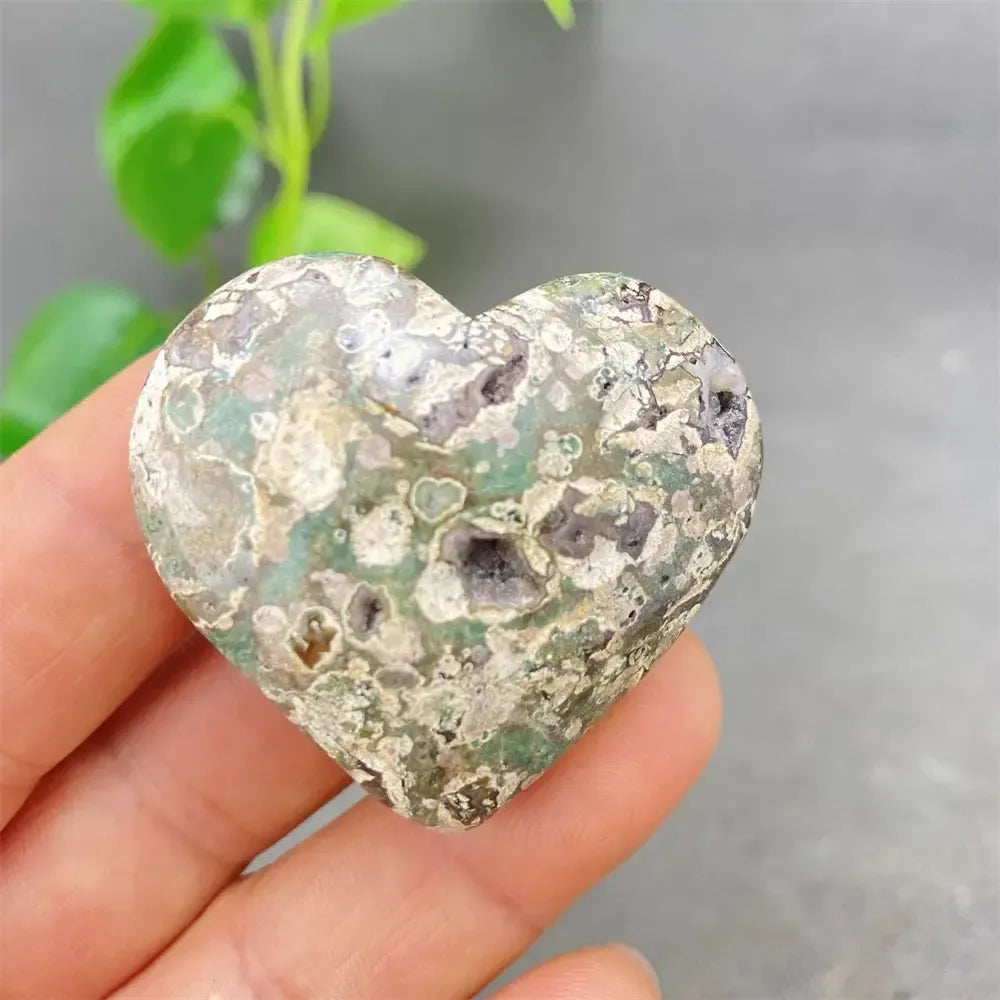 Green Cherry Agate Heart Crystal-Hearts-Ali-Green Cherry Agate-30 40g-Crystal Destiny