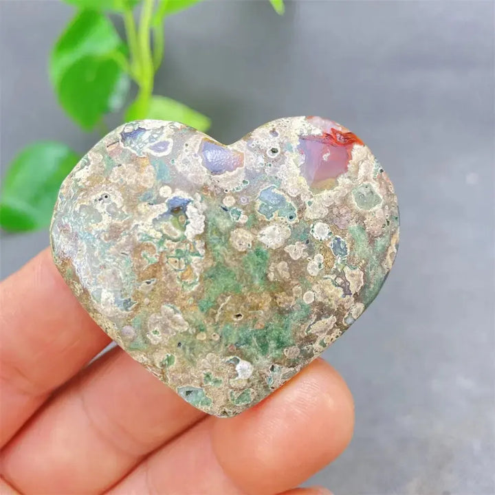 Green Cherry Agate Heart Crystal-Hearts-Ali-Green Cherry Agate-33 40g-Crystal Destiny