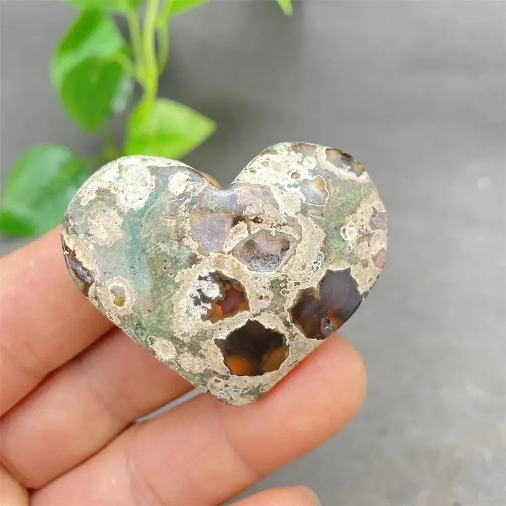 Green Cherry Agate Heart Crystal-Hearts-Ali-Green Cherry Agate-6 44g-Crystal Destiny